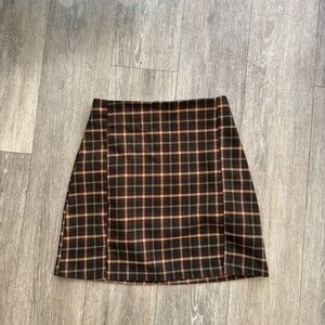 Plaid Mini Skirt - Size Small